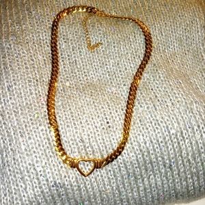 BNWOT 18kgp 6mm heart cuban miami link necklace